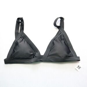 Heat Black‎ Padded Classic Swim Sports Bra Beach Bralette Bikini Top L Large